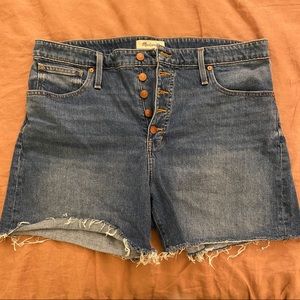 Madewell button front shorts